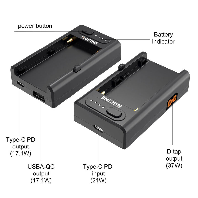 ZGCINE NP-F001 Battery Adapter and Charger