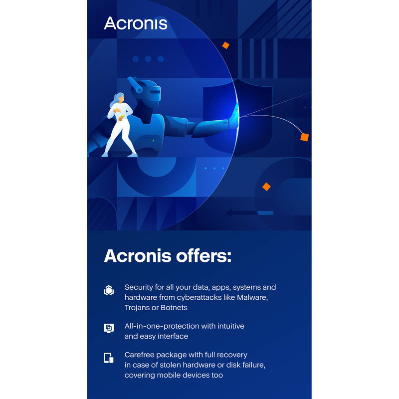 Acronis Cyber Protect Home Office Advanced Edition with 500GB Cloud Storage (1 Windows or Mac License, 1-Year Subscription, Download)