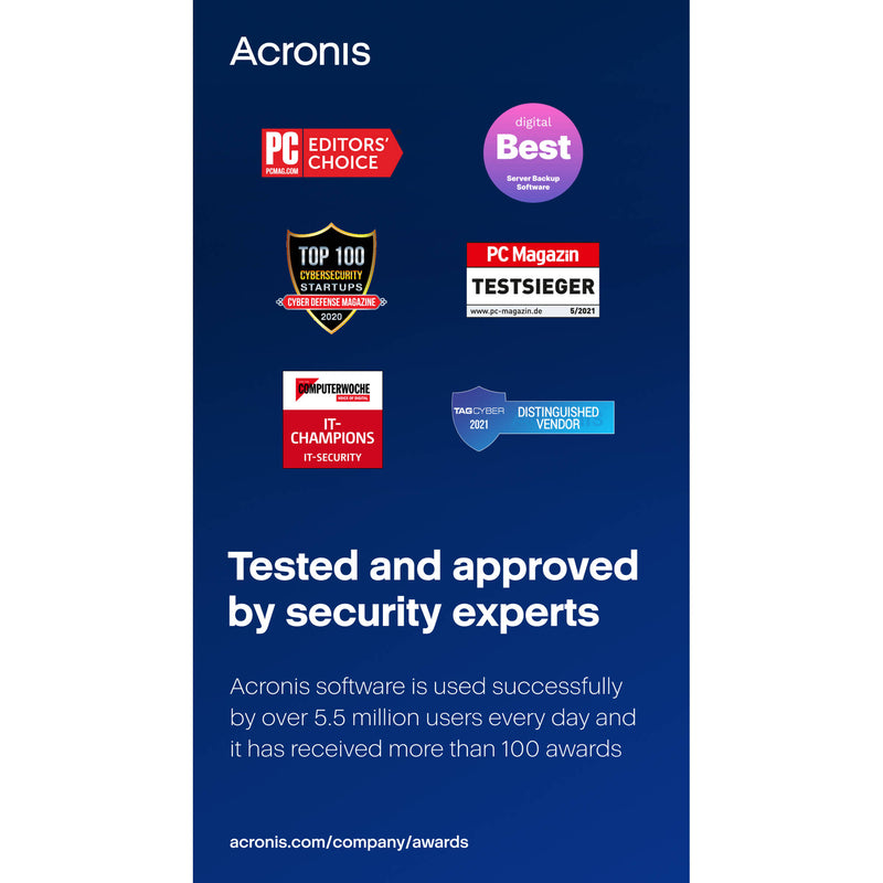 Acronis Cyber Protect Home Office Premium Edition (1 Windows or Mac License, 1-Year Subscription, Download)