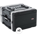 Gator GRR-6L Roller Rack Case (Black, 2-Pack)