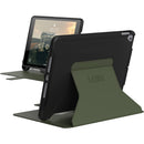 Urban Armor Gear Scout Folio Case for 10.2" iPad 7th, 8th, and 9th Gen (Black/Olive, OEM Packaging)
