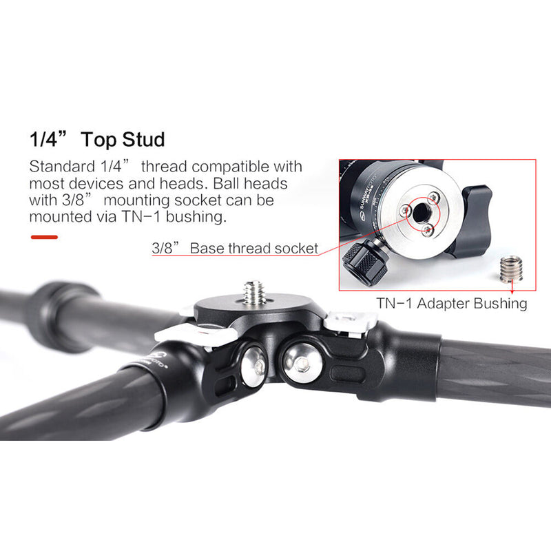 Sunwayfoto T16C20N II Mini Carbon Fiber Tripod Legs