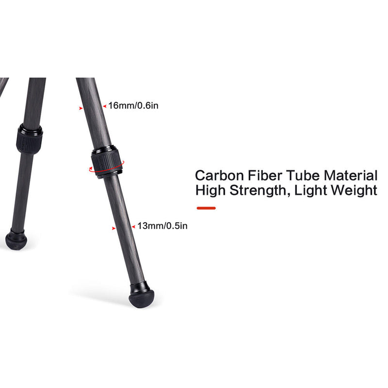 Sunwayfoto T16C20N II Mini Carbon Fiber Tripod Legs