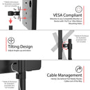 CTA Digital Articulating Monitor Arm with Clamp and Grommet