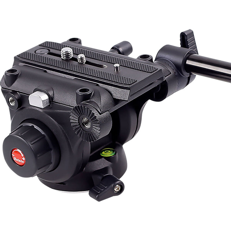 XILETU LS-6A Fluid Drag Hydraulic Tripod Head with Quick Release Plate