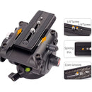XILETU LS-6A Fluid Drag Hydraulic Tripod Head with Quick Release Plate