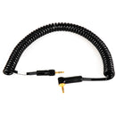 Sescom MPSRA-MPSLK-3C Right Angle 3.5mm TRS Male to 3.5mm TRS Male Coiled Cable (3')