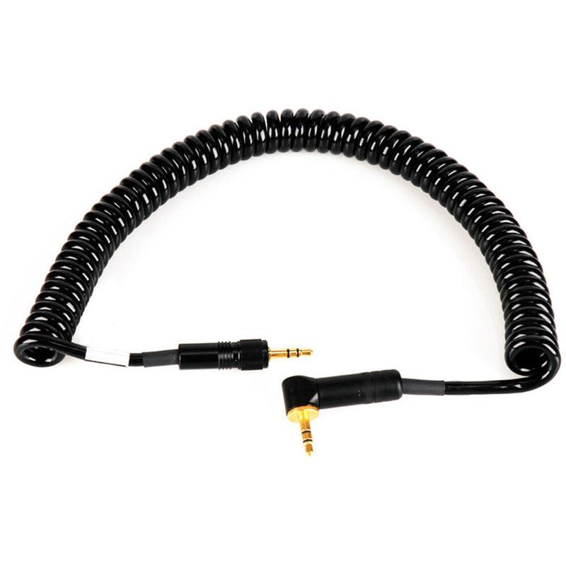 Sescom MPSRA-MPSLK-3C Right Angle 3.5mm TRS Male to 3.5mm TRS Male Coiled Cable (3')