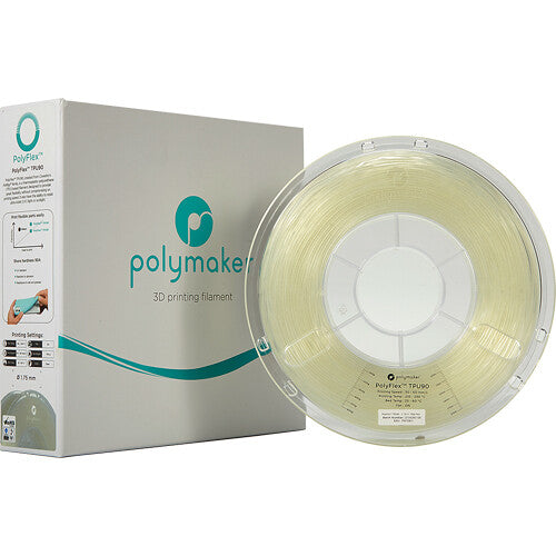 Polymaker 1.75mm PolyFlex TPU90 3D Printing Filament (Clear, 1.65 lb)