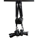 HoldFast Gear MoneyMaker Two-Camera Swagg Harness (Black, Cotton Canvas)