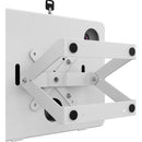 CTA Digital Full Rotation Desk Mount with Universal Security Enclosure (White)