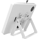 CTA Digital Full Rotation Desk Mount with Universal Security Enclosure (White)