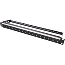 My Custom Shop 16-Port Recessed 75-Ohm BNC Feed-Through Patch Panel with Rear Lacing Bar (1 RU)