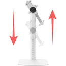 CTA Digital Height-Adjustable Desk Mount with Non-Security Universal Holder (White)