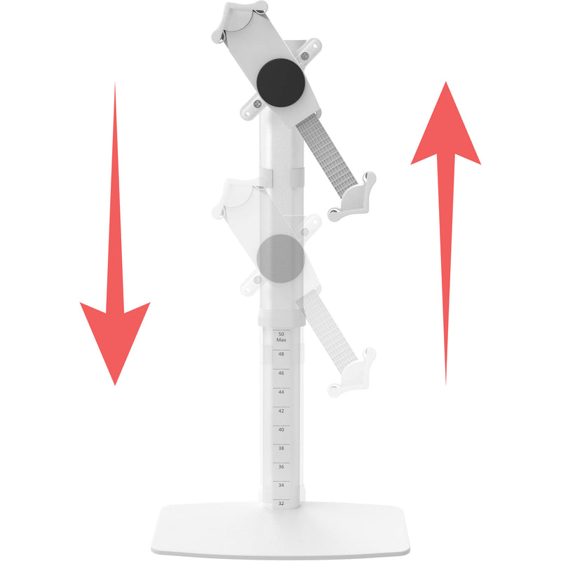 CTA Digital Height-Adjustable Desk Mount with Non-Security Universal Holder (White)