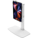 CTA Digital Height-Adjustable Desk Mount with Non-Security Universal Holder (White)