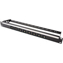 My Custom Shop 8-Port Recessed 75-Ohm BNC Feed-Through Patch Panel with Rear Lacing Bar (1 RU)