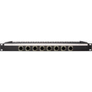 My Custom Shop 8-Port XLR Male Patch Panel with Neutrik NC3MD-L-1 and Rear Lacing Bar (1 RU)