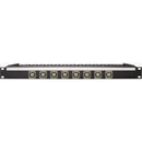 My Custom Shop 8-Port 4K/8K 12G-SDI Feed-Through BNC Patch Panel with Rear Lacing Bar (1 RU)