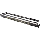 My Custom Shop 8-Port 4K/8K 12G-SDI Feed-Through BNC Patch Panel with Rear Lacing Bar (1 RU)