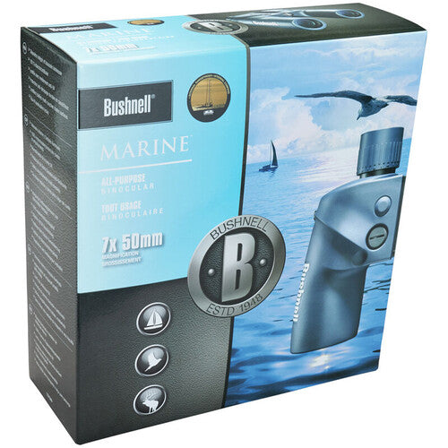 Bushnell 7x50 Marine Binoculars with Compass (Blue)