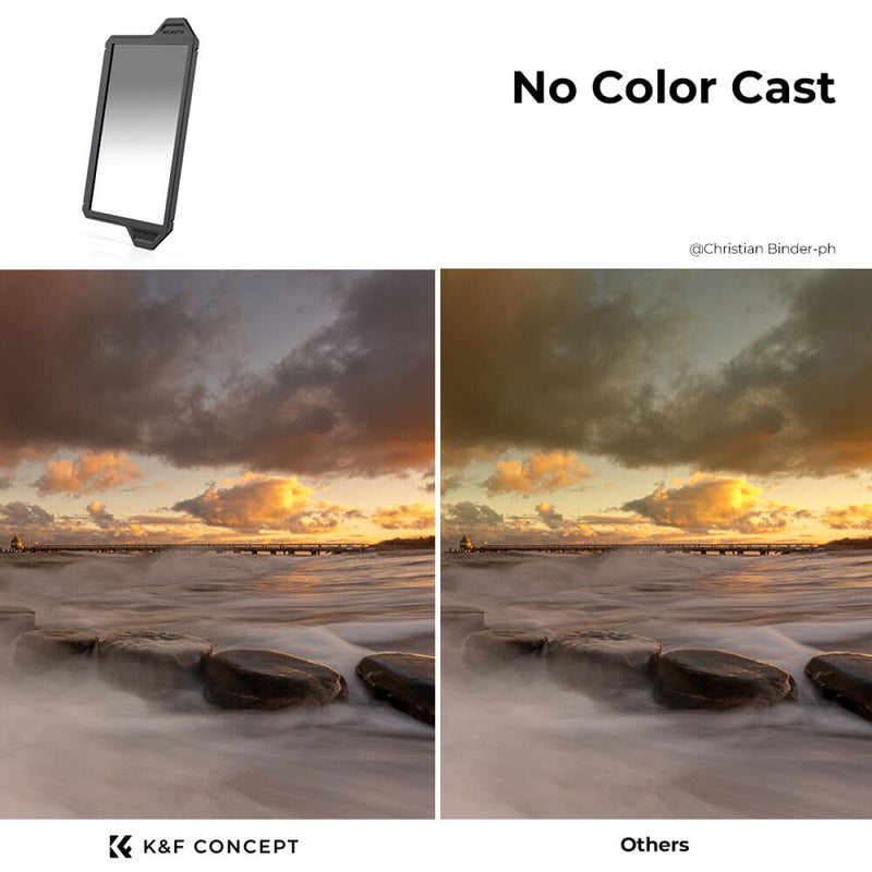 K&F Concept X-PRO Square Soft-Edge Graduated ND Filter with Frame (100 x 150mm, 4-Stop)