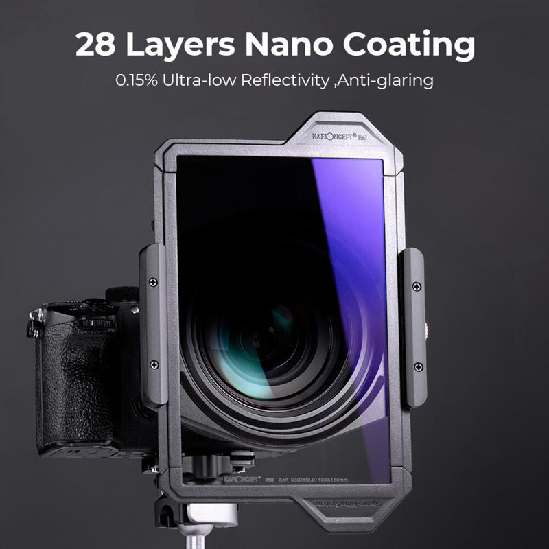 K&F Concept X-PRO Square Soft-Edge Graduated ND Filter with Frame (100 x 150mm, 4-Stop)