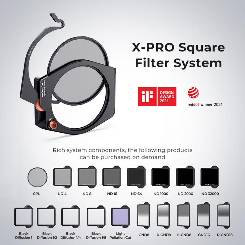 K&F Concept X-PRO Square Reverse ND16 Filter with Frame (100 x 150mm)