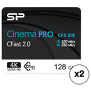 Silicon Power 128GB Cinema PRO CFX 310 cFAST 2.0 Memory Card (2-Pack)
