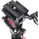 CAME-TV 801A Aluminum Video Tripod with Fluid Head