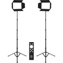 Lume Cube Studio Panel LED Bi-Color 2-Light Kit with Barndoors and Stands