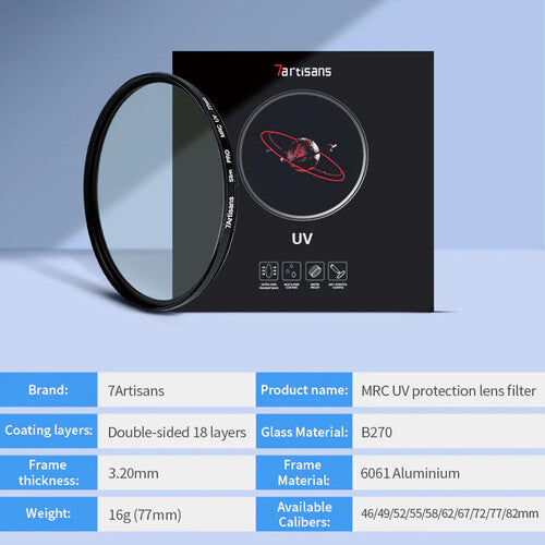 7Artisans 52mm MRC-UV Filter