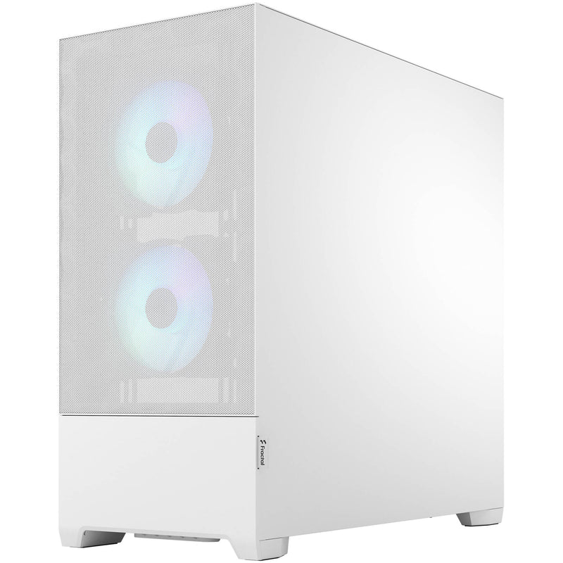 Fractal Design Pop Air RGB Mid-Tower Case (White Tempered Glass, Clear Tint)