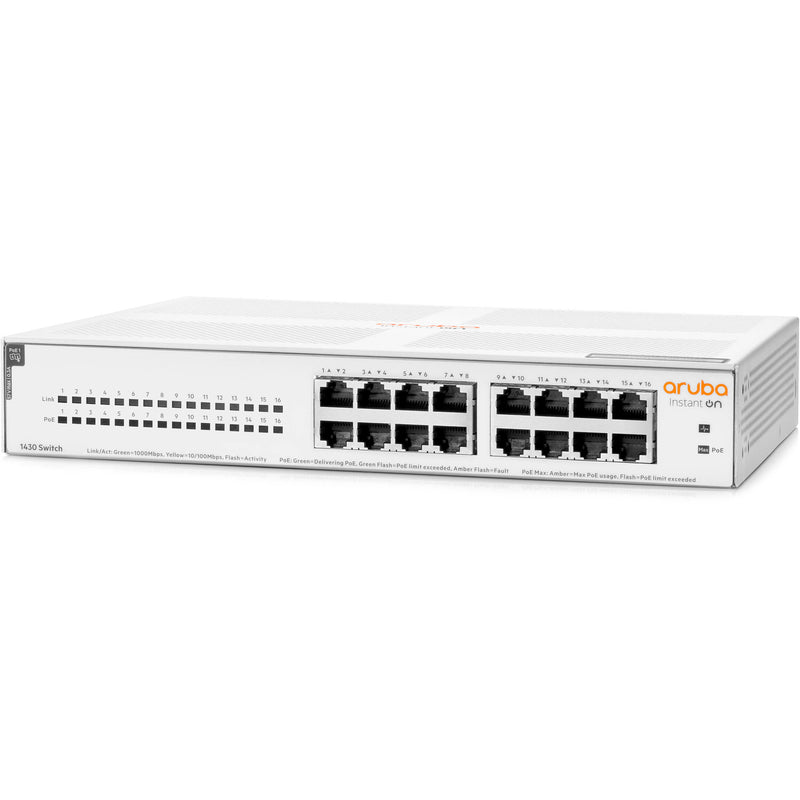 HPE Networking Instant On 1430 16-Port PoE Unmanaged Switch