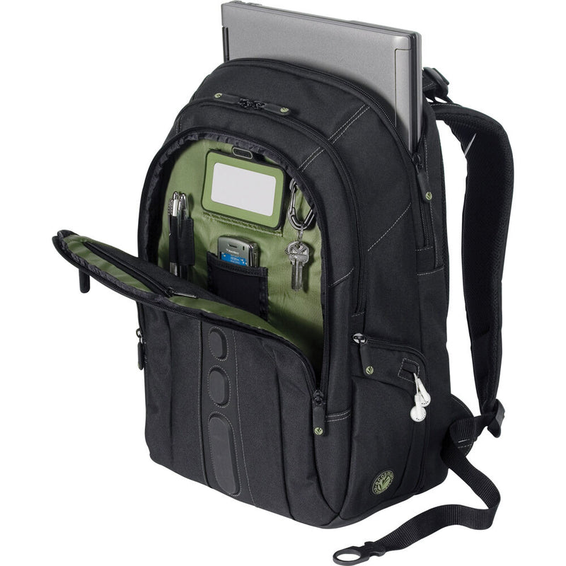 Targus 17" Spruce EcoSmart Backpack (Black / Green Accents)