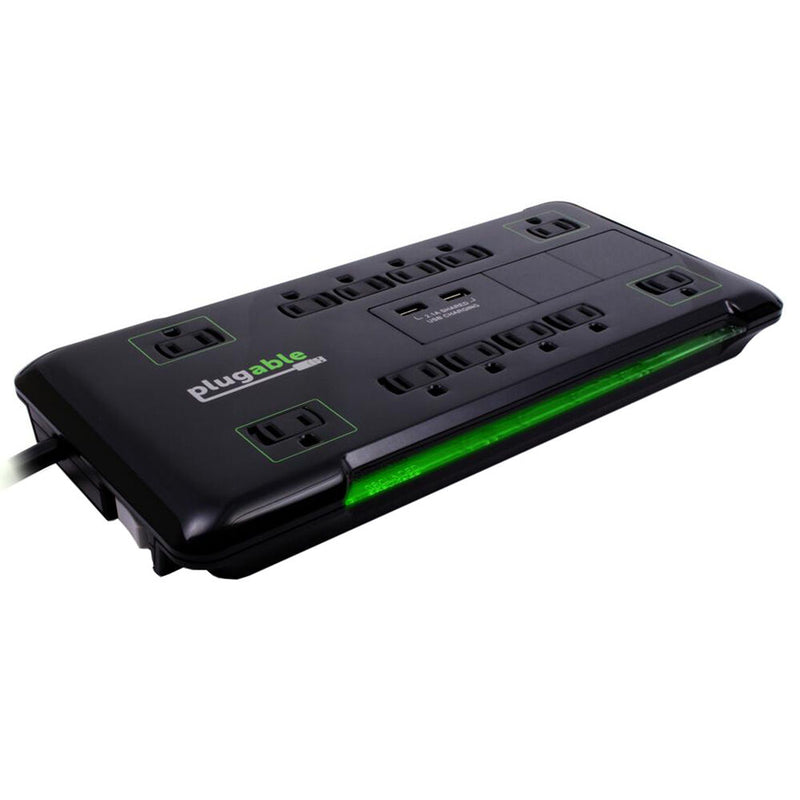 Plugable 12-Outlet Power Strip with USB Charging