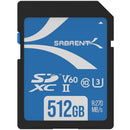 Sabrent 512GB Rocket UHS-II SDXC Memory Card with SDXC & microSDXC Card Reader