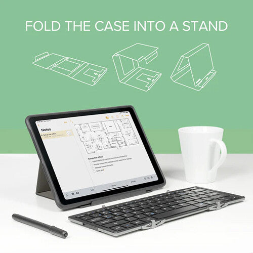 Plugable Full-Size Folding Bluetooth Keyboard with Case