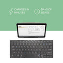 Plugable Full-Size Folding Bluetooth Keyboard with Case