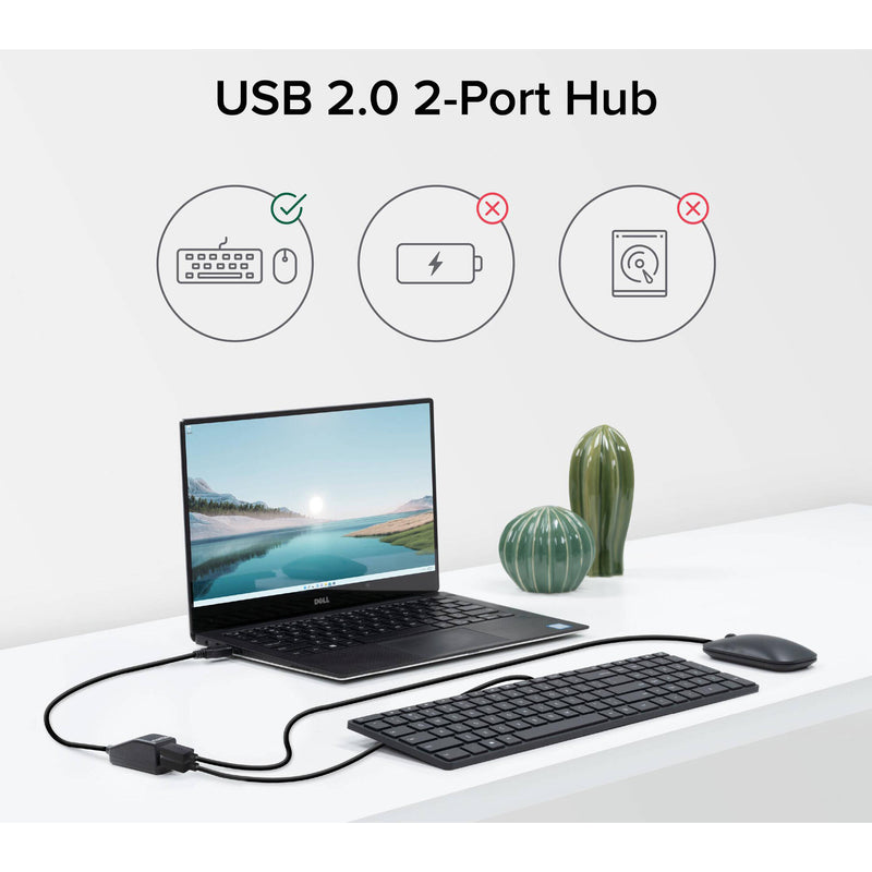 Plugable 2-Port USB-A 2.0 Splitter