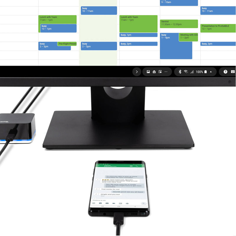 Plugable USB-C Cube Docking Station for Samsung DeX Phones and Tablets