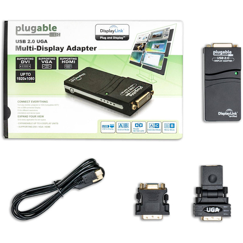 Plugable USB 2.0 to DVI, HDMI, and VGA Video Graphics Adapter