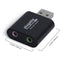 Plugable USB-A Audio Adapter with 3.5mm Input and Output