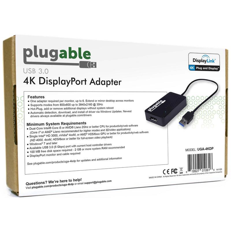 Plugable USB 3.0 to DisplayPort Adapter