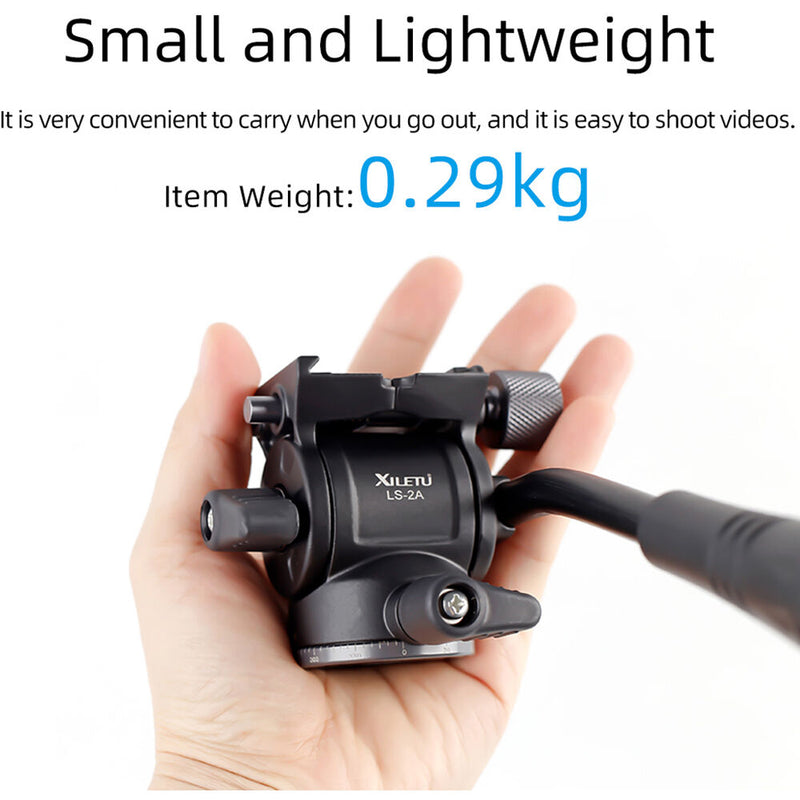 XILETU LS-2A Fluid Tripod Head with Quick Release Plate