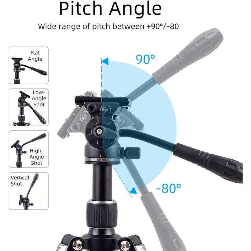 XILETU LS-2A Fluid Tripod Head with Quick Release Plate