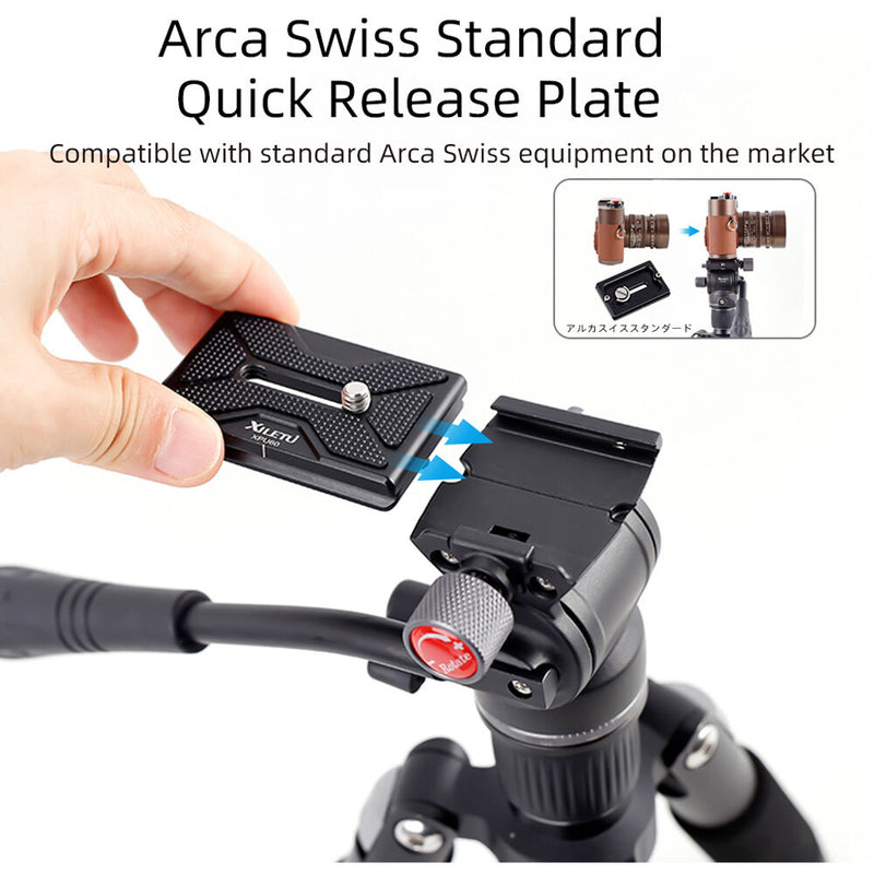XILETU LS-2A Fluid Tripod Head with Quick Release Plate