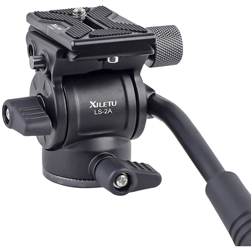 XILETU LS-2A Fluid Tripod Head with Quick Release Plate