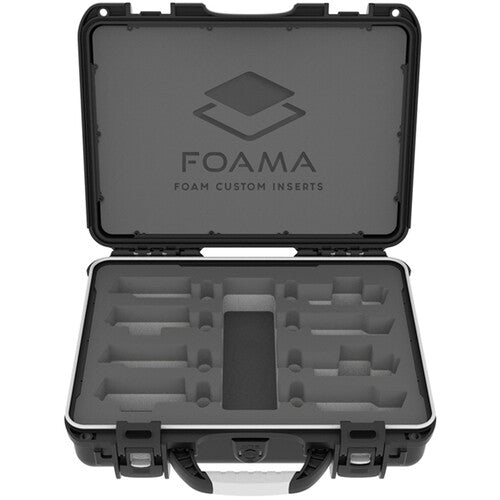 Foama N910 Case for 4 Sennheiser G4 Lav Lenses (Black with Black Insert)