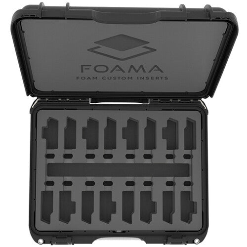 Foama N925 Case for 8 Sennheiser G4 Lav Lenses (Black with Black Insert)